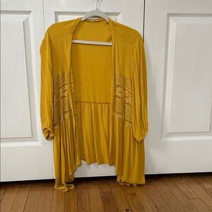 Mustard Yellow Open Cardigan